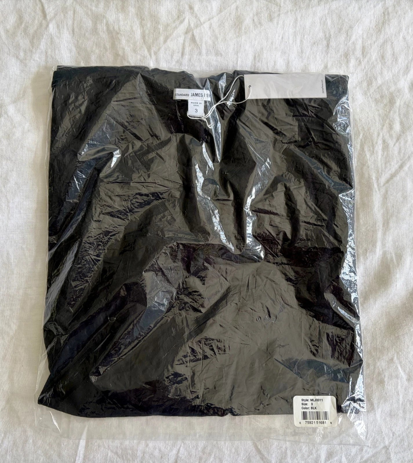 James Perse Mens Standard Crew Neck T-Shirt -  NEW - Black Cotton  MLJ3311 Sz 3