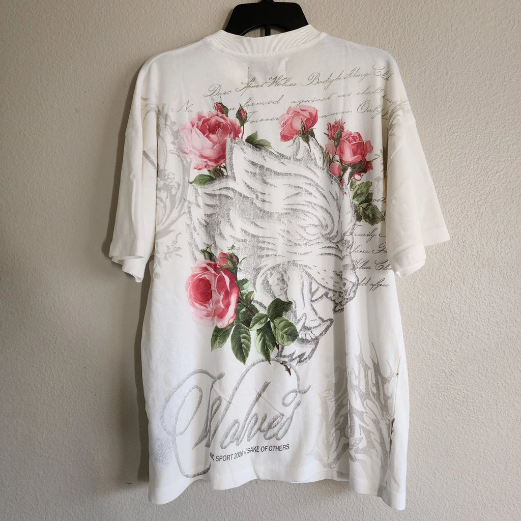 Size M - Darc Sport Nocturne Bloom Premium Oversized Tee in Cream