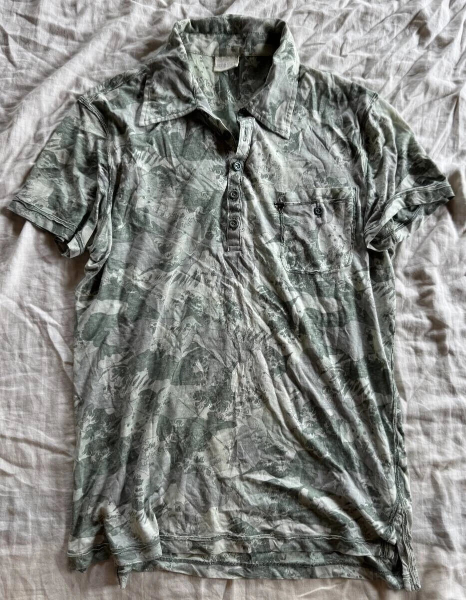 Diesel S Polo Shirt Cotton Simple Patterned Used Japan