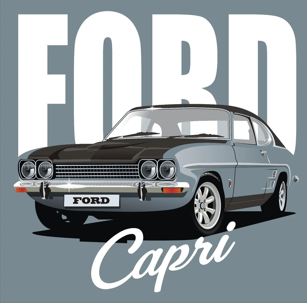 Ford Capri T Shirt Retro Vintage Car Design Tee Nostalgic Men's Gift Small - 5XL
