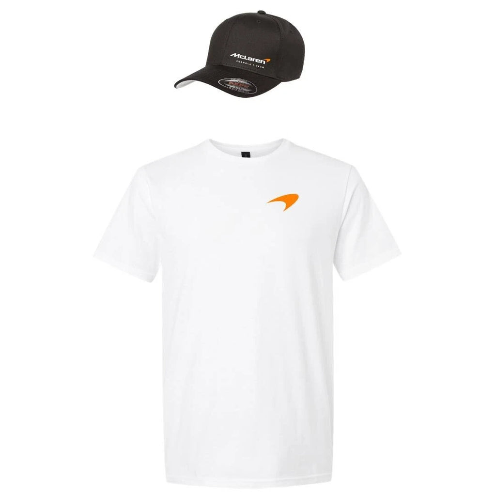 McLaren Racing Team F1 Formula 5001 Hat Flexfit Cap and Gildan T-Shirt Combo Set