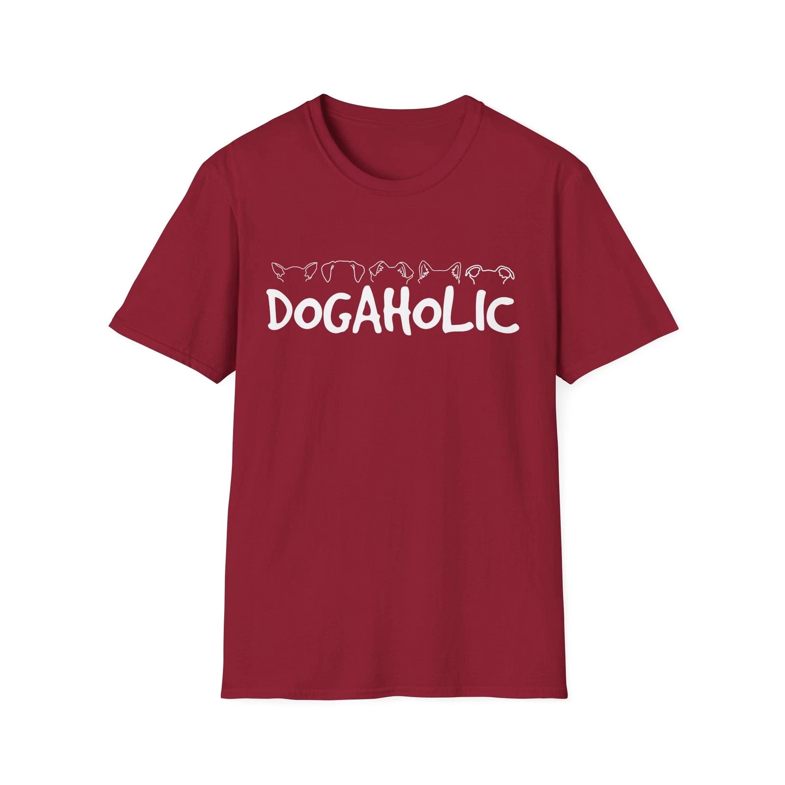 Dogaholic Unisex T-Shirt, Dog Lover Shirt, Dog Mom Tee, Animal Lover Top