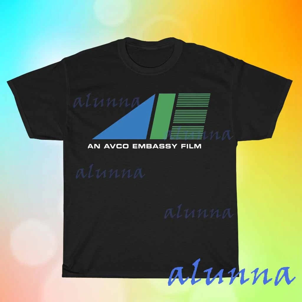 New AVCO Embassy Film Pictures Retro Men's Black T-shirt Funny Size S to 5XL