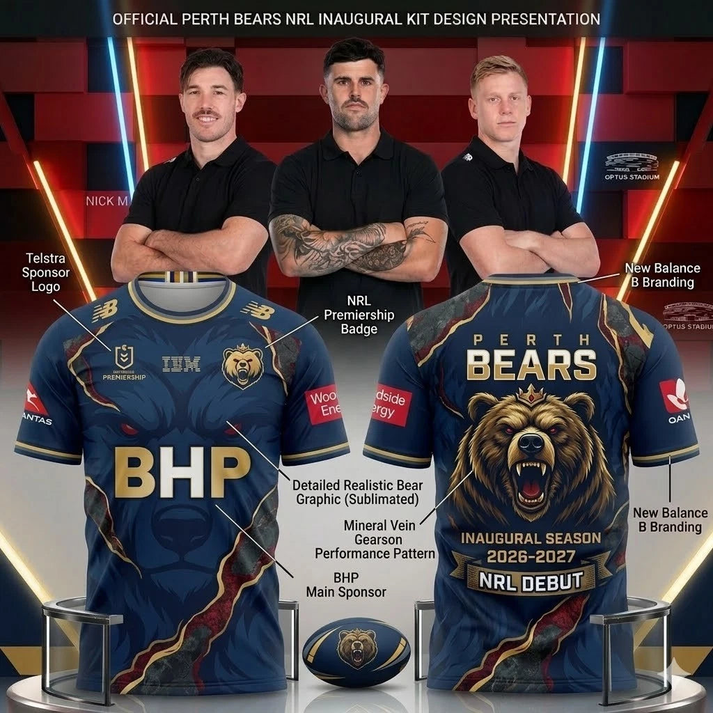Perth Bears Nrl Debut 2026 2027 Shirt