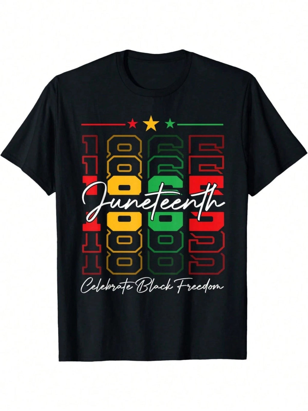 Juneteenth 1865 Celebration T-Shirt -  Casual Tee With Juneteenth 1865 Graphic