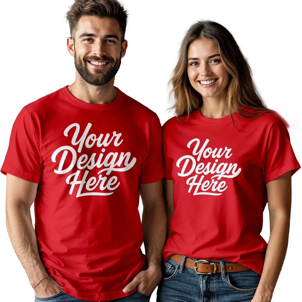 Custom Photo T-Shirt Personalised Mens Womens Shirt Birthday Gift for Couples