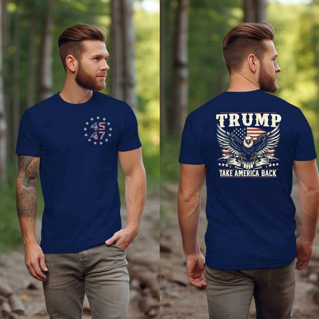 Trump 2024 Take America MAGA 45 47 Missed Me Never Surrender Legend Flag T-Shirt