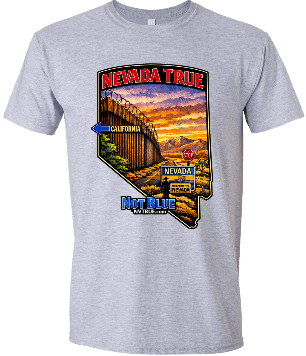 Nevada True Not Blue T-Shirt vibrant colors soft fabric durable MAKE A STATEMENT