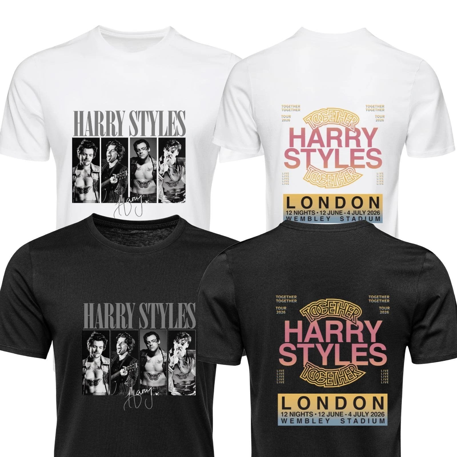Harry Styles T-Shirt Together Inspired Tops Unisex Kids Adults Fan merch tops