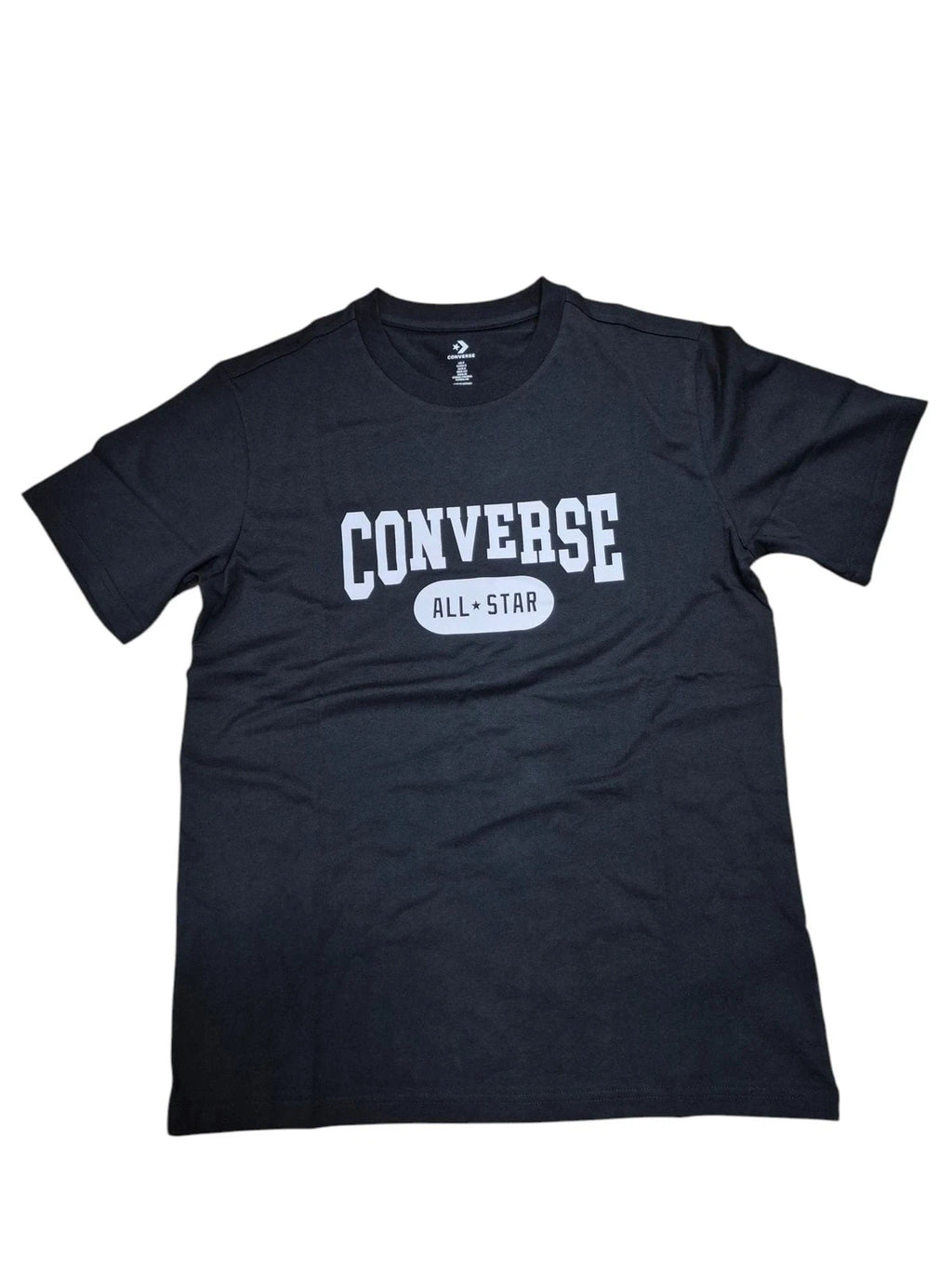 Converse Retro Logo Standard Fit Unisex T-Shirt - Black