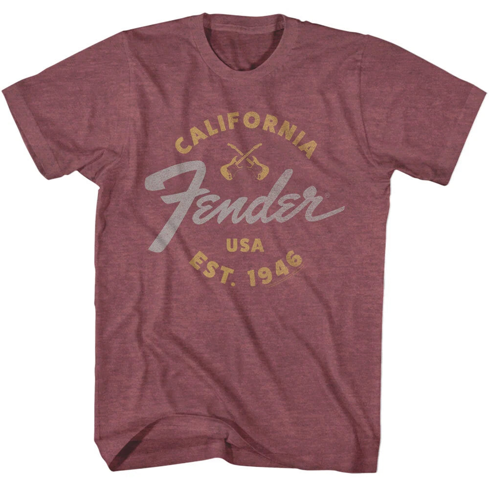 Fender Guitar California USA Est 1946 Men's T Shirt