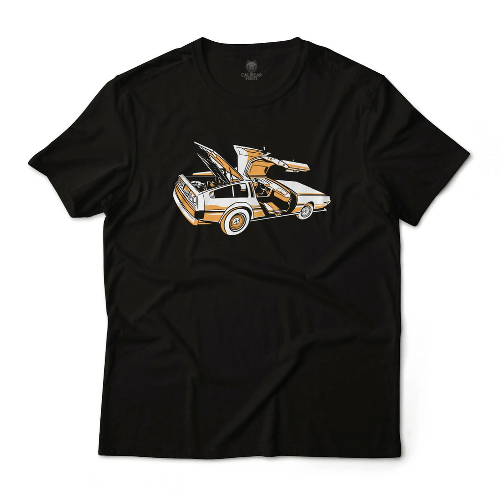 Delorean Classic Car Graphic Art T-Shirt Unisex 100% Cotton Tee