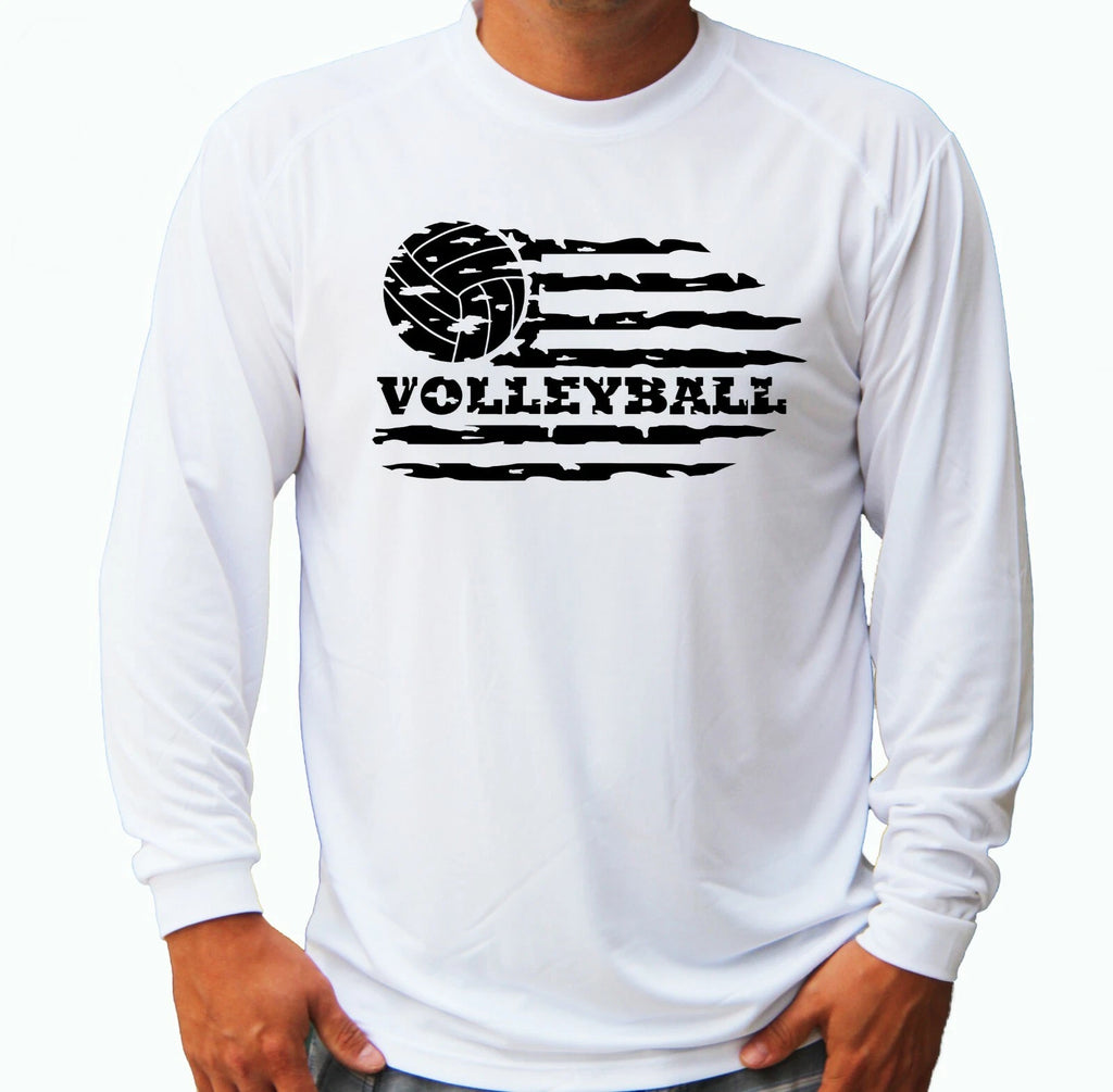 Volleyball Flag Beach Boat Sport Long Sleeve UPF 30 T-Shirt Sun UV Protection