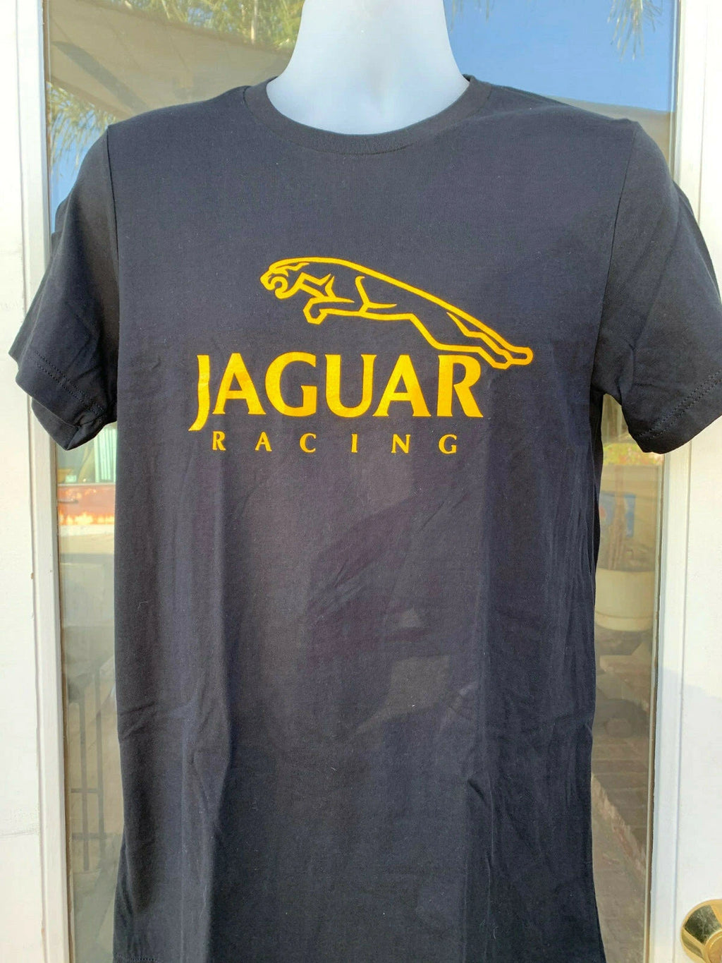 NEW BLACK JAGUAR RACING T-SHIRT SCCA D-TYPE XJS XKSS XJ XJ12 C-TYPE FORMULA E