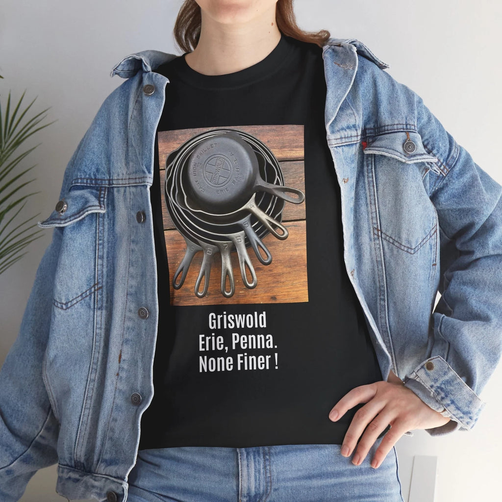 Vintage Griswold Cast Iron Skillet Collector Tee, Double Sided Unisex Shirt,