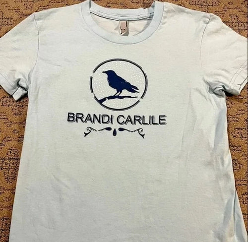 '13 Brandi Carlile Artist Baby Blue Bird Logo Red Rocks Design Soft Tee