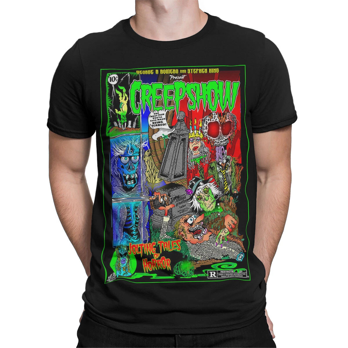CREEPSHOW JOLTING TALES OF HORROR Vintage Comic Horror Mens Womens Graphic Tee