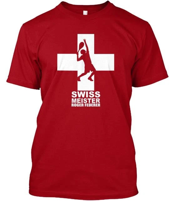 ROGER FEDERER THE SWISS MEISTER T-Shirt Made in the USA Size S to 5XL
