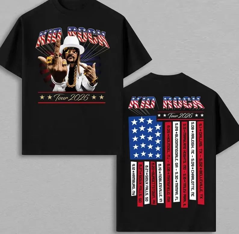 Kid Rock 2026 Freedom 250 Tour T Shirt, Fan Mech, T-shirt Unisex
