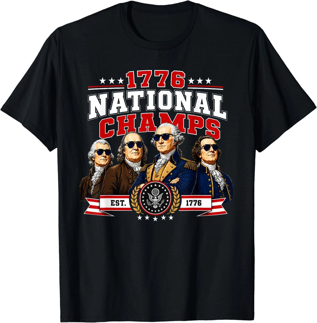 1776 National Champs Presidents USA American 4th of July T-Shirt