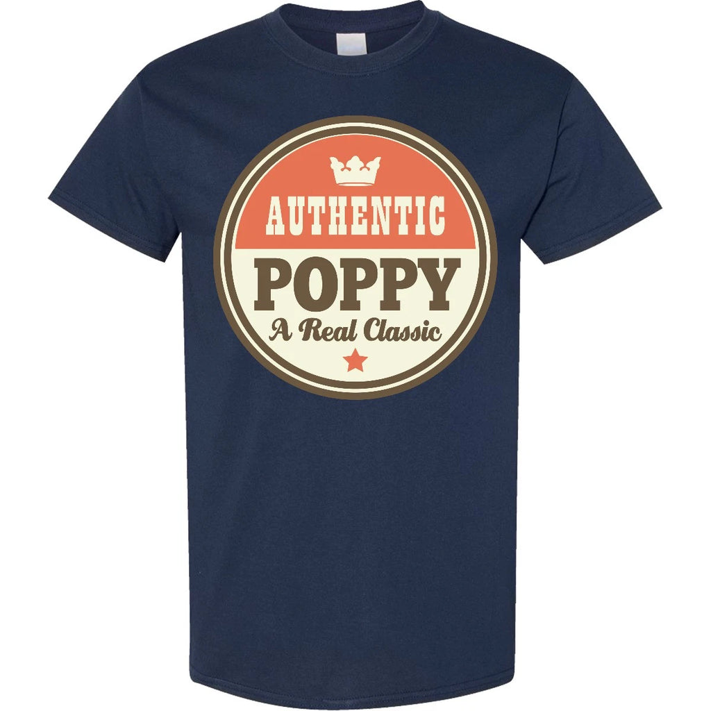Inktastic Poppy Grandpa Vintage T-Shirt Fathers Day Authentic Mens Adult Apparel