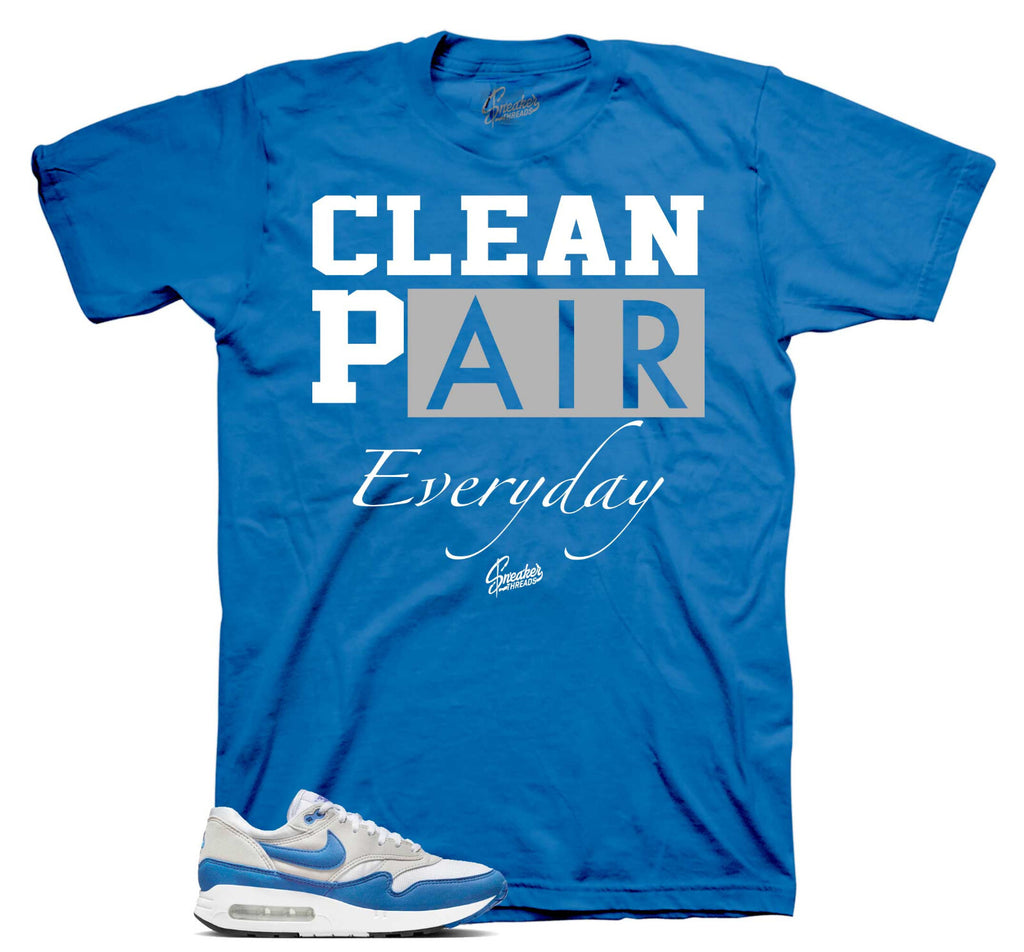 Shirts To Match Air Max Royal Blue 1 90 Sneakers - Clean Pair Sneaker Tees