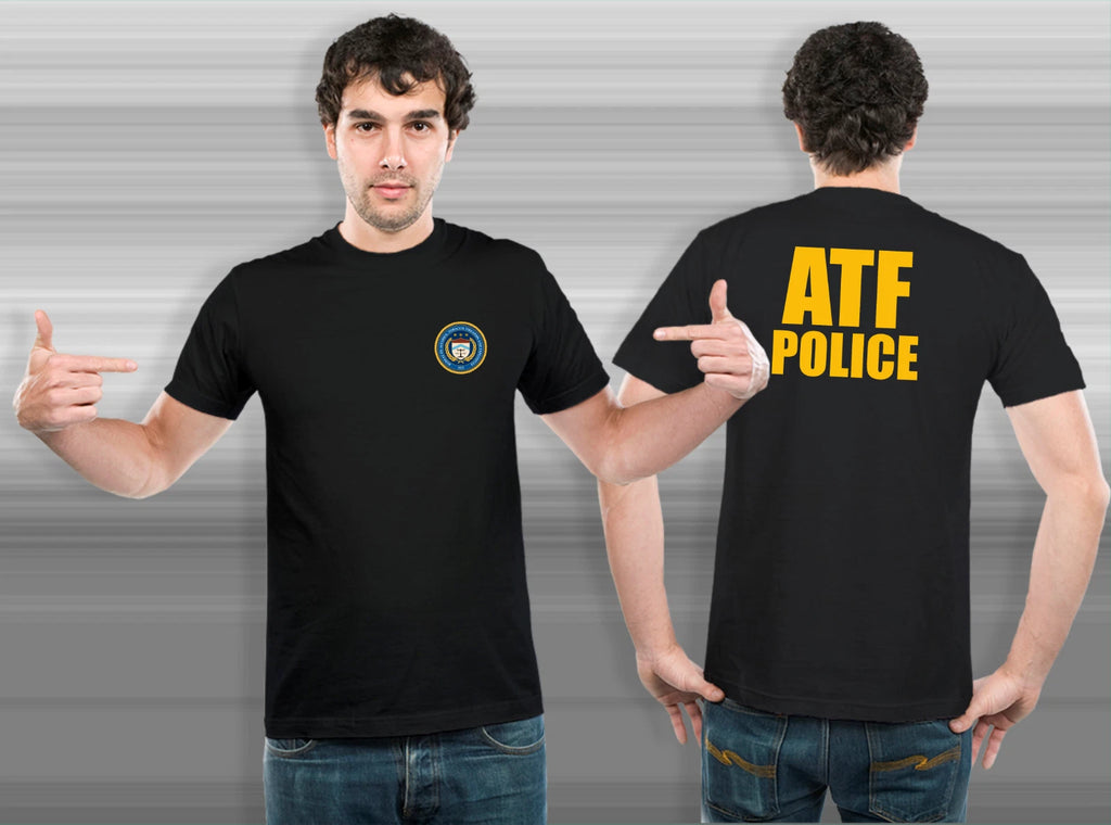 ATF And Explosive Police - Custom Men's 2 Side T-Shirt Tee USA Size S to 3XL