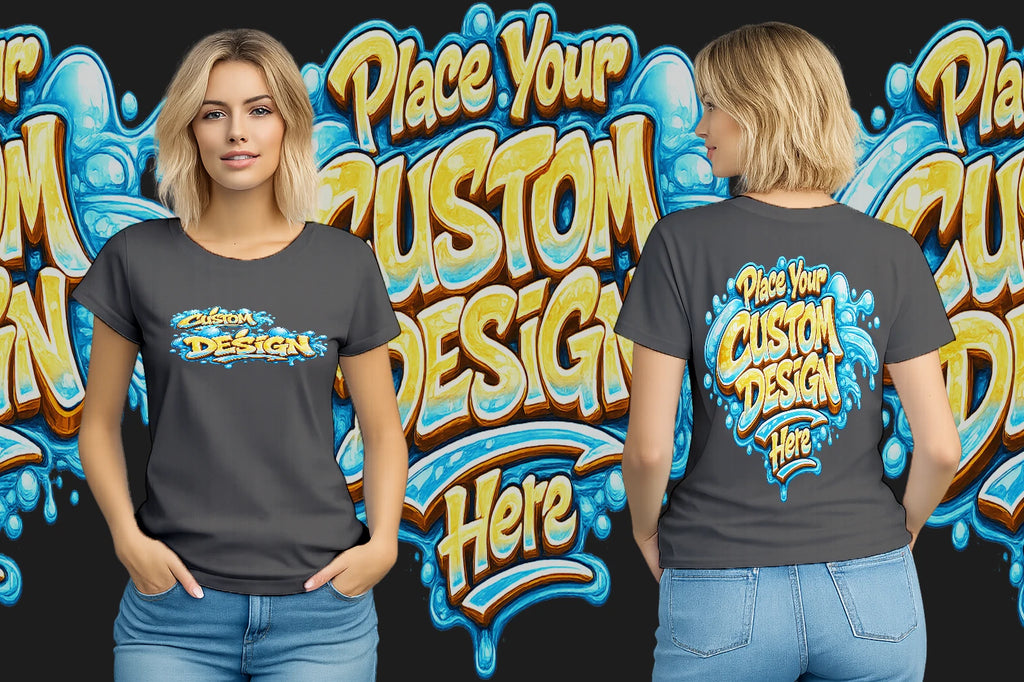 Double Sided Adult Woman Custom Order T-Shirt