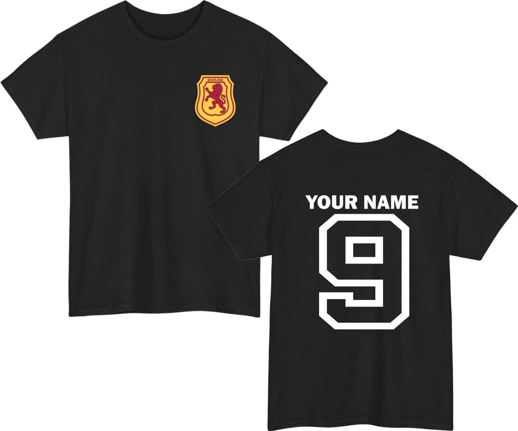 Personalized Scotland T-Shirt - Custom Name Number Soccer Scottish Lion Gift Tee