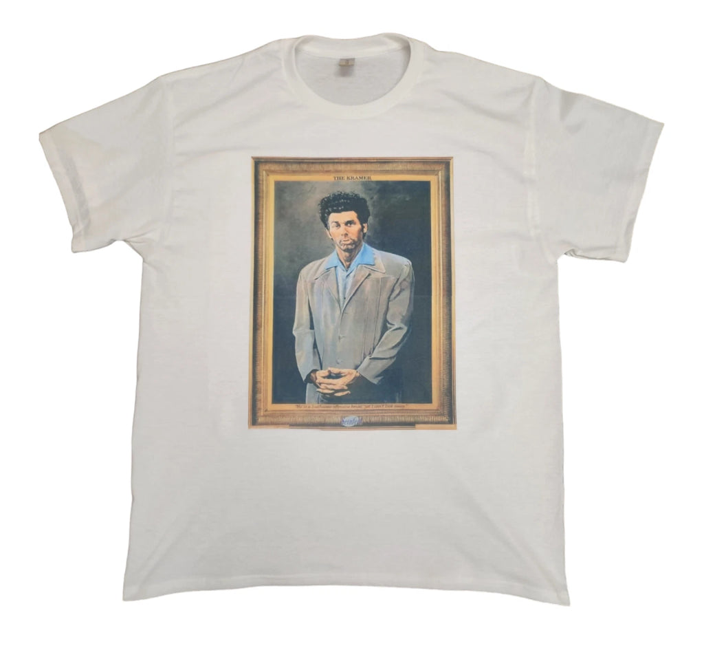 Mens The Kramer white T-shirt Seinfeld funny unisex