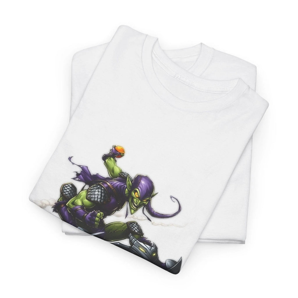 Green Goblin Unisex Heavy Cotton Tee, Cool Graphic Comic Shirt, Green Goblin Tee