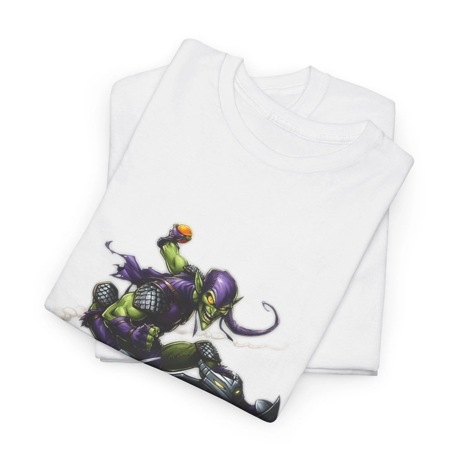 Green Goblin Unisex Heavy Cotton Tee, Cool Graphic Comic Shirt, Green Goblin Tee