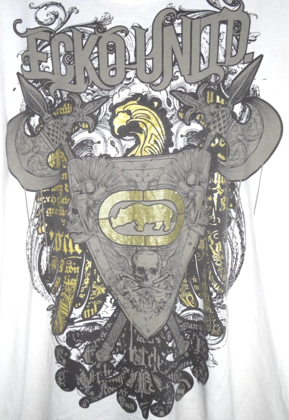 Vintage Y2K Ecko UNLTD 3XL Mens T Shirt Grunge Skater All Over Print AOP Rap Tee