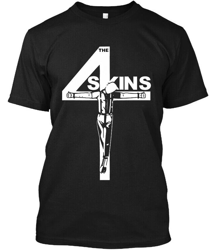 Limited New The 4-Skins Rock Band Music Funny Vintage Graphic Logo T-Shirt