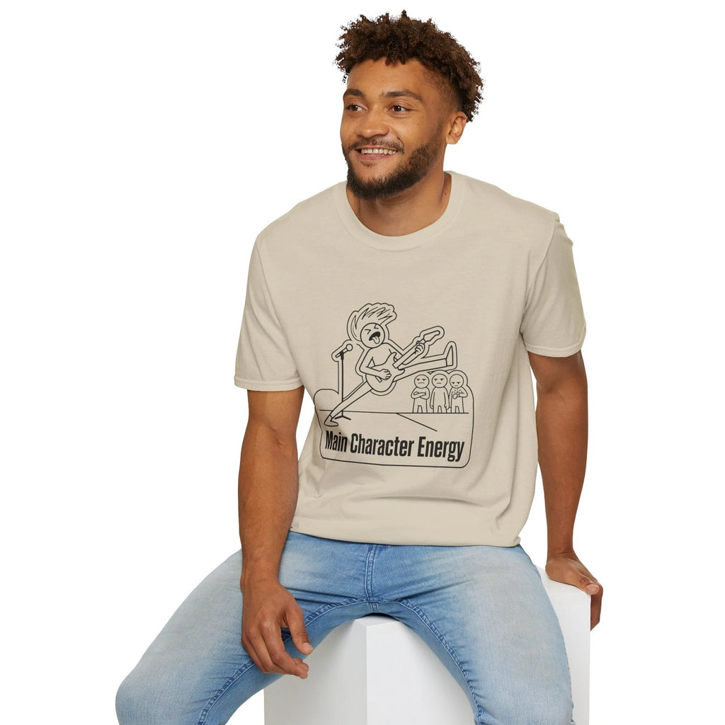 MAIN CHARACTER ENERGY. Unisex Softstyle T-Shirt