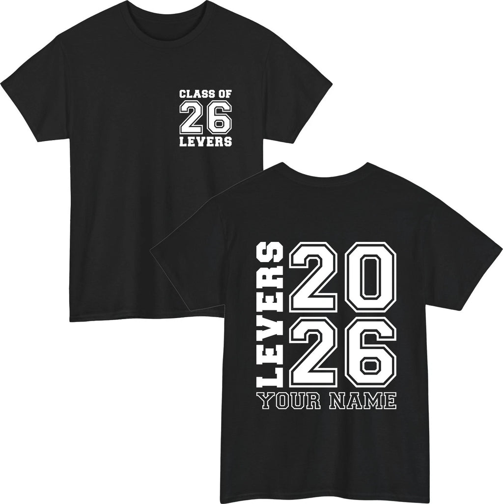 Personalised Class of 2026 Leavers T-Shirt Custom Name School Leavers Gift Top