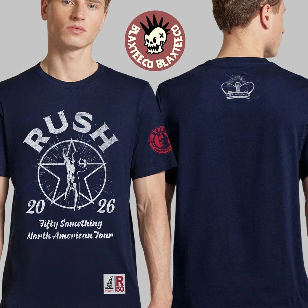 Rush Fifty Something Tour 2026 Navy Fifty Starman Tour T-Shirt