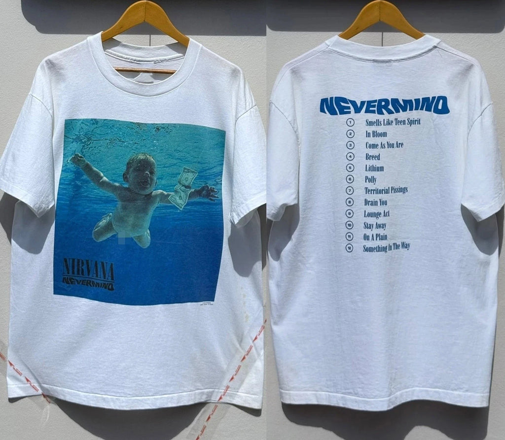SALE! 1Nirvana Nevermind 1992 Tour T-shirt Size S-5XL Reprint