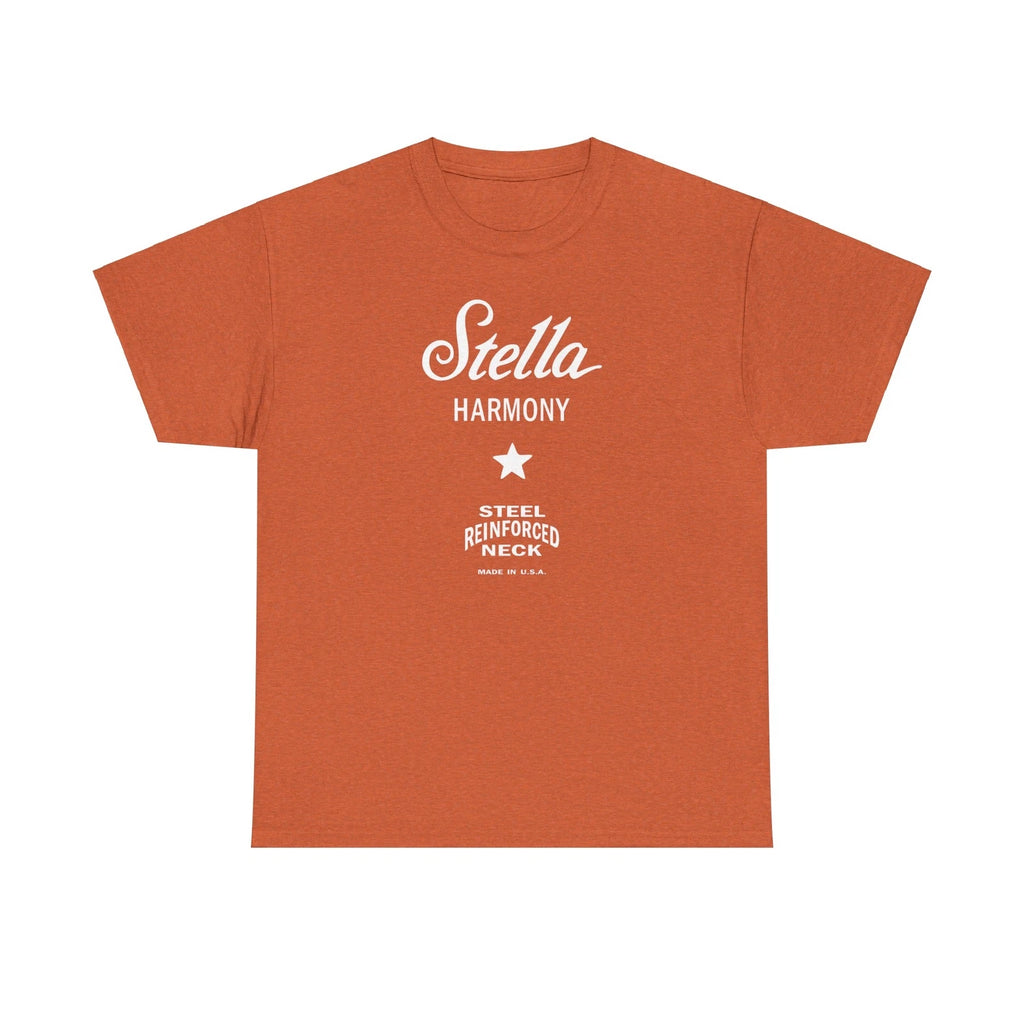 Stella Steel Reinforced Neck Guitar Headstock Logo T-Shirt Vintage Retro Harmony