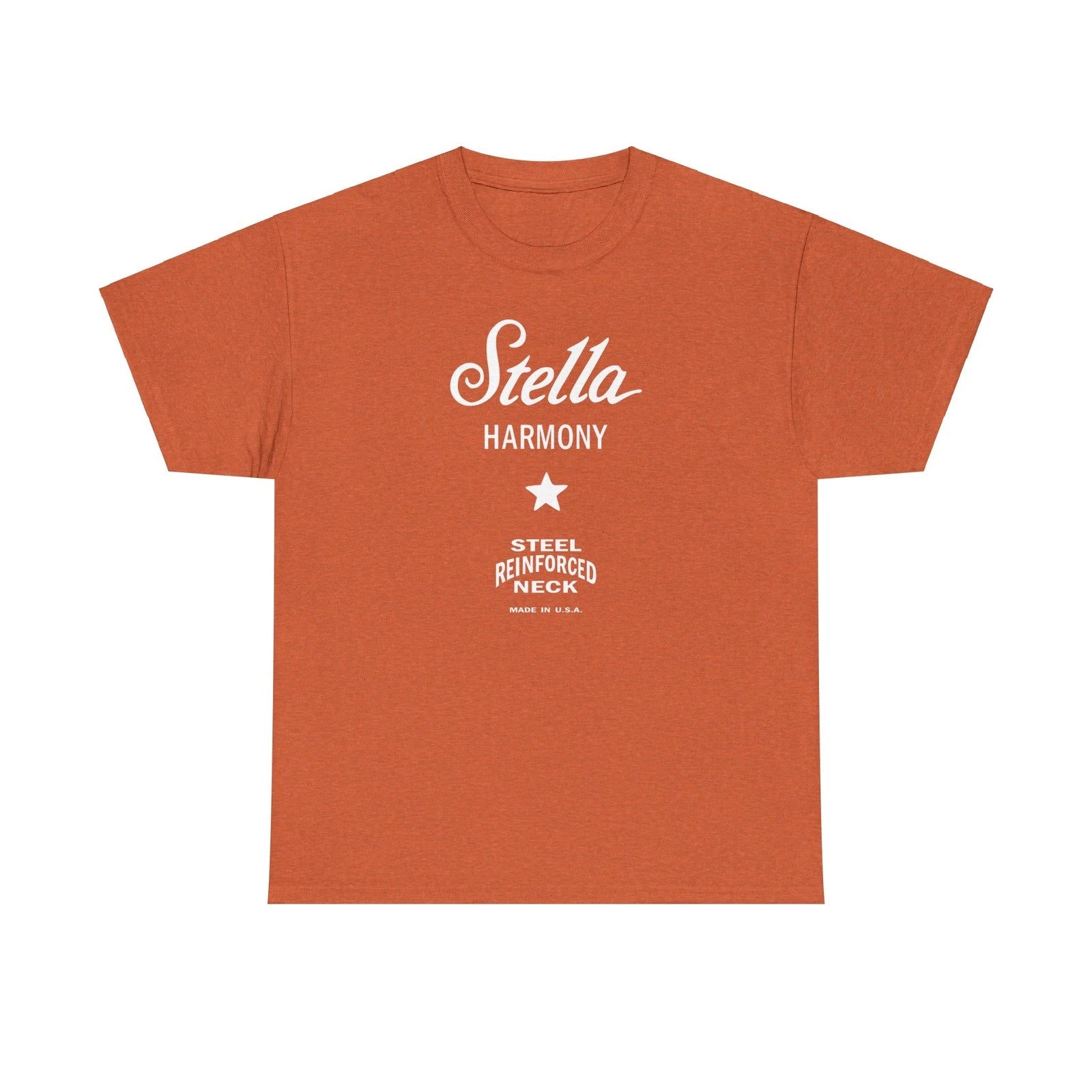 Stella Steel Reinforced Neck Guitar Headstock Logo T-Shirt Vintage Retro Harmony