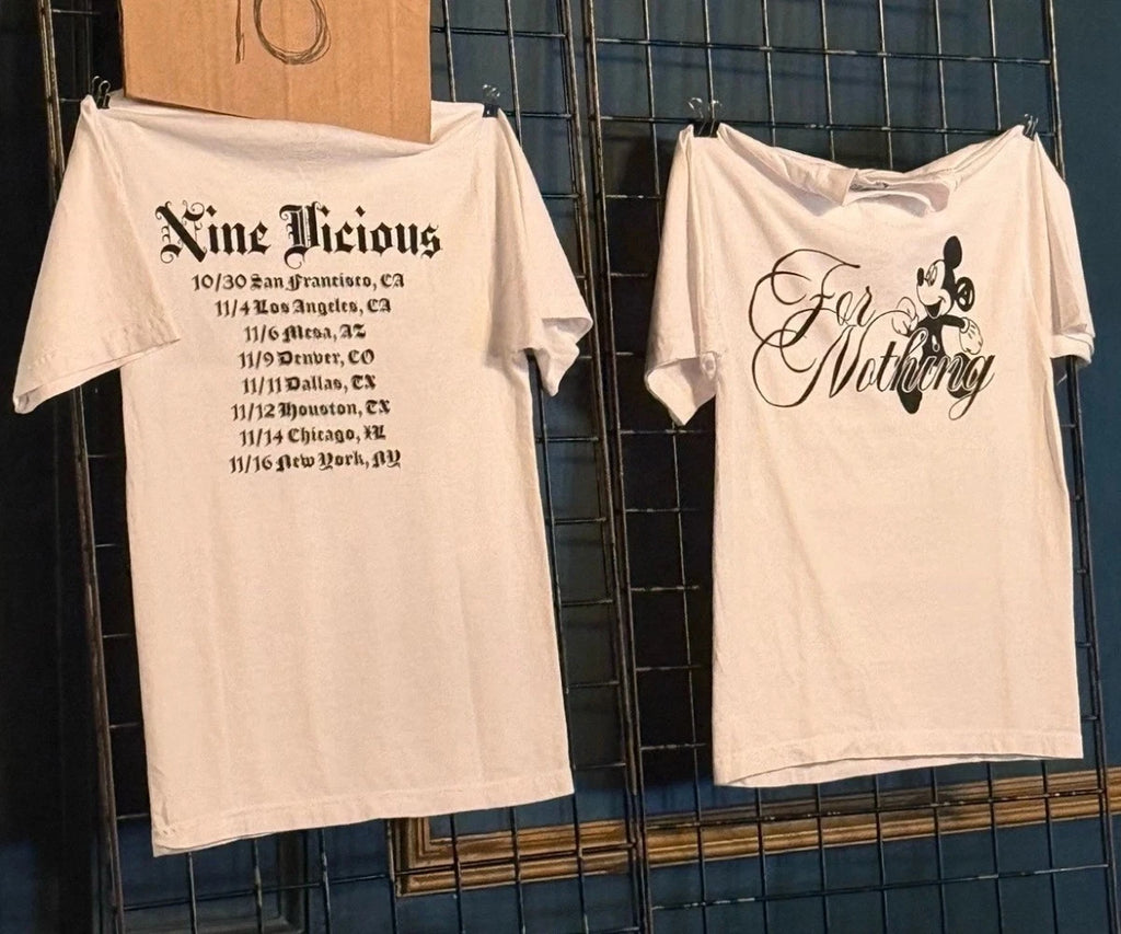 SALE! Nine Vicious For Nothing Tour 2025 Merch San Fancisco T-shirt Allsize