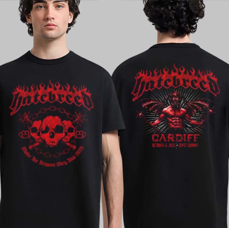 Hatebreed Cardiff UK 2025 Depot Cardiff Event Two-Sided T-Shirt