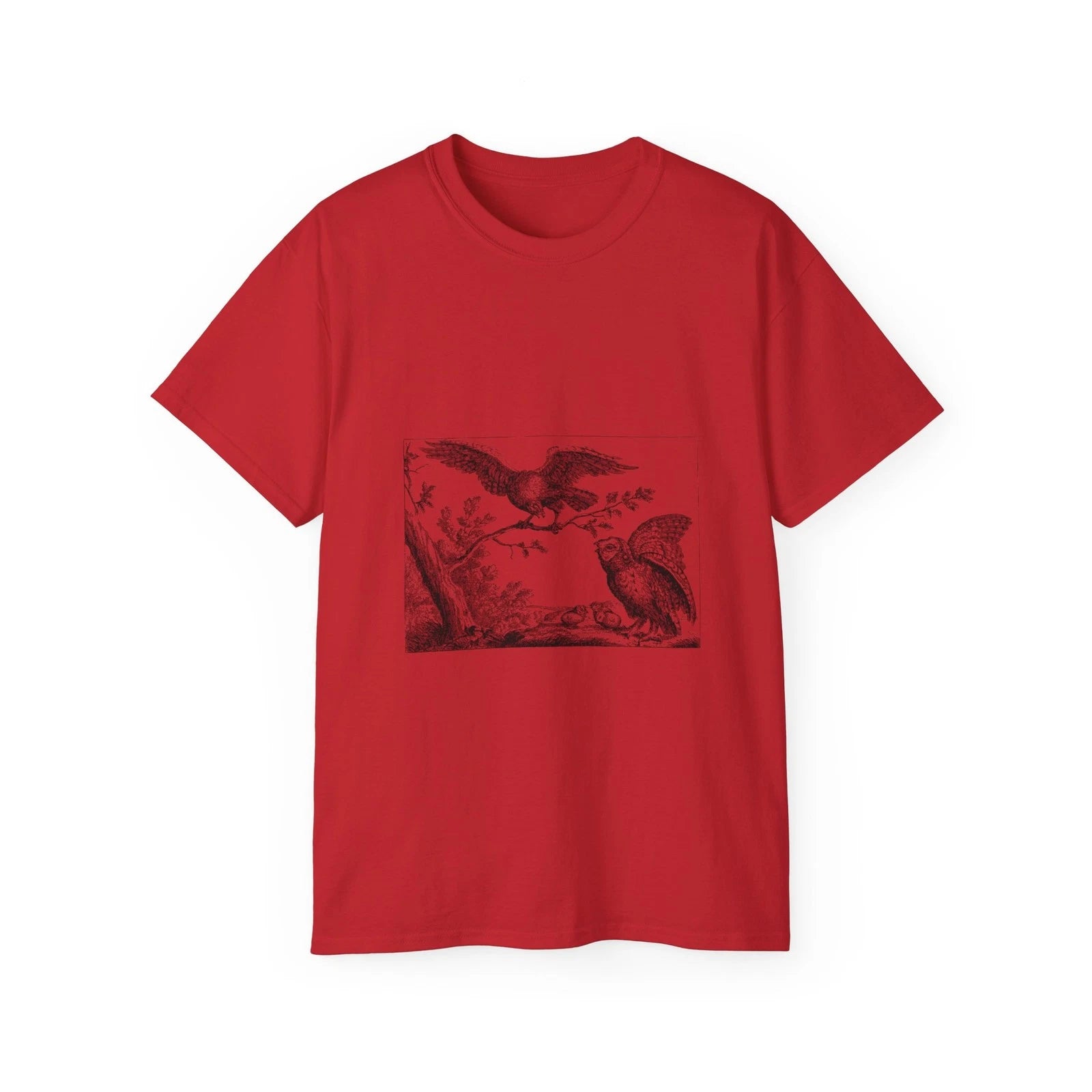 Owl Nature Eagle Line Art Birds Animals | Custom Graphic T-Shirt
