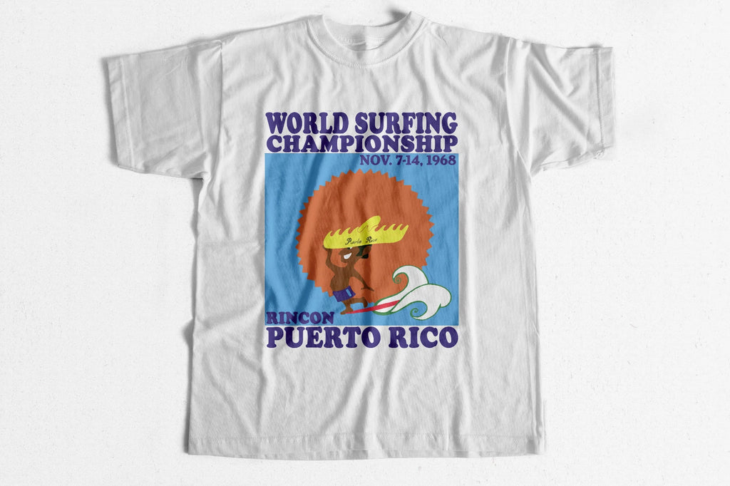Vintage Surf Contest World Championships Rincon Puerto Rico 1968 replica T Shirt