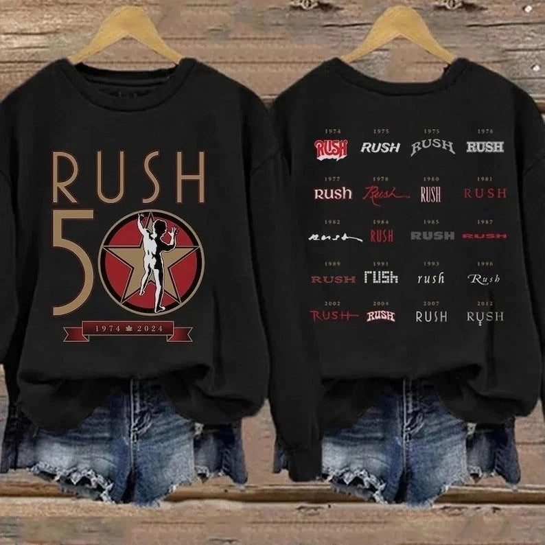 Rush Concert Shirt 2026, Rush 50th Tour Tee, Classic Rock Band Shirt