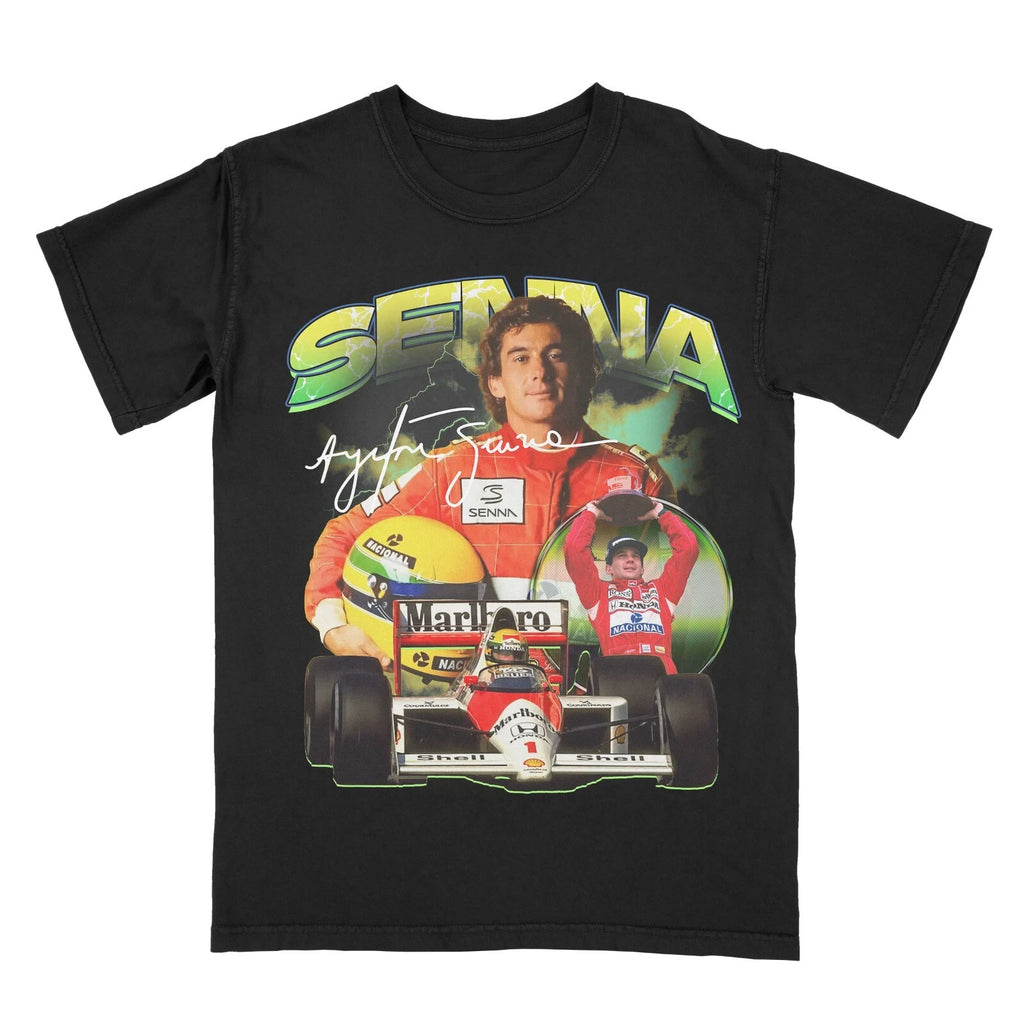 Ayrton Senna Vintage Shirt 90s Bootleg Shirt Formula 1 Racing BEST ON EBAY