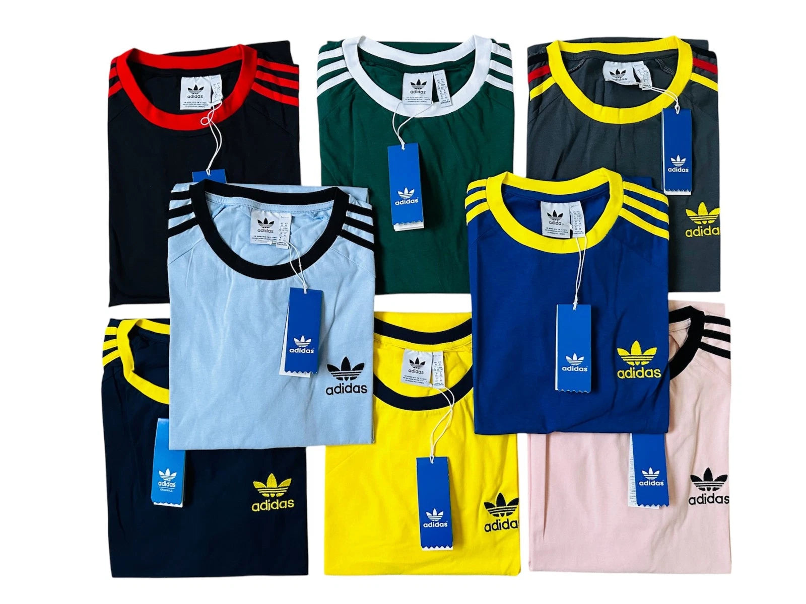 Adidas Originals 3 Stripes Cotton T-shirt Crew Neck Short Sleeve For mens