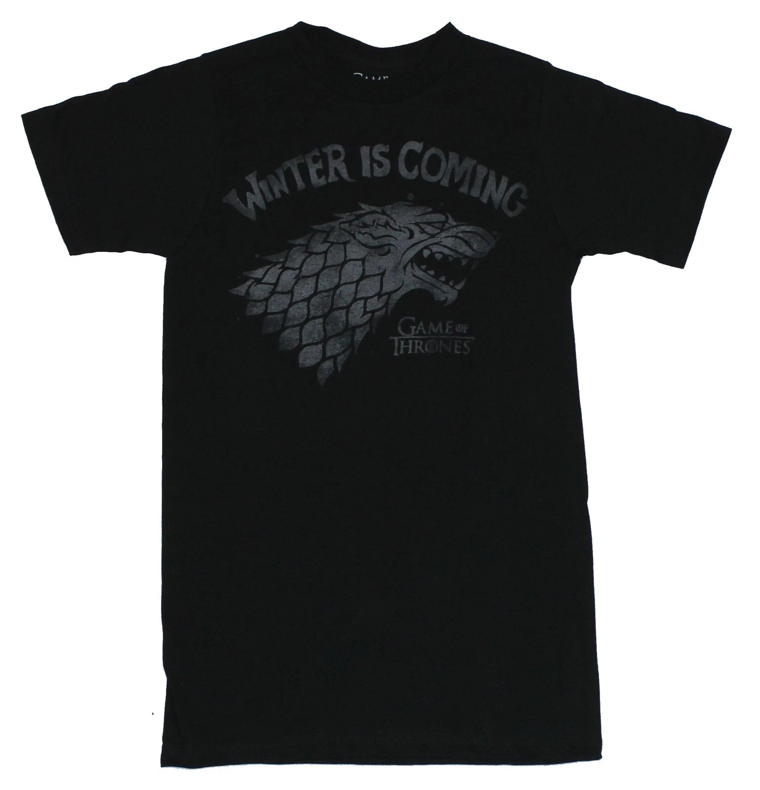 Game of Thrones Adult New T-Shirt - "Winter is Coming" Simple Wolf Head Pic