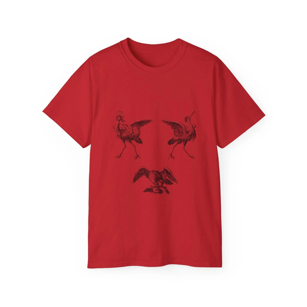 Eagle Heron Line Art Bird Nature Animal | Custom Graphic T-Shirt