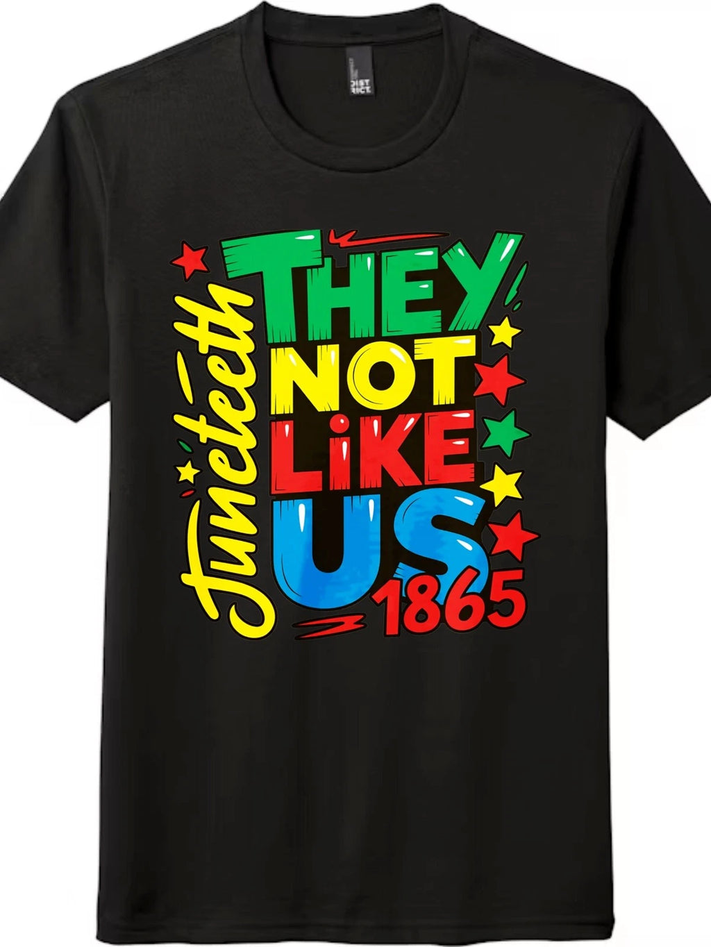 Retro Graffiti "They Not Like Us" Juneteenth 1865 Tee